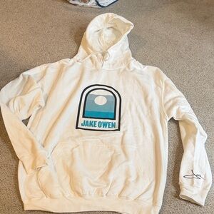 Jake Owen White Hoodie for Men Size Large